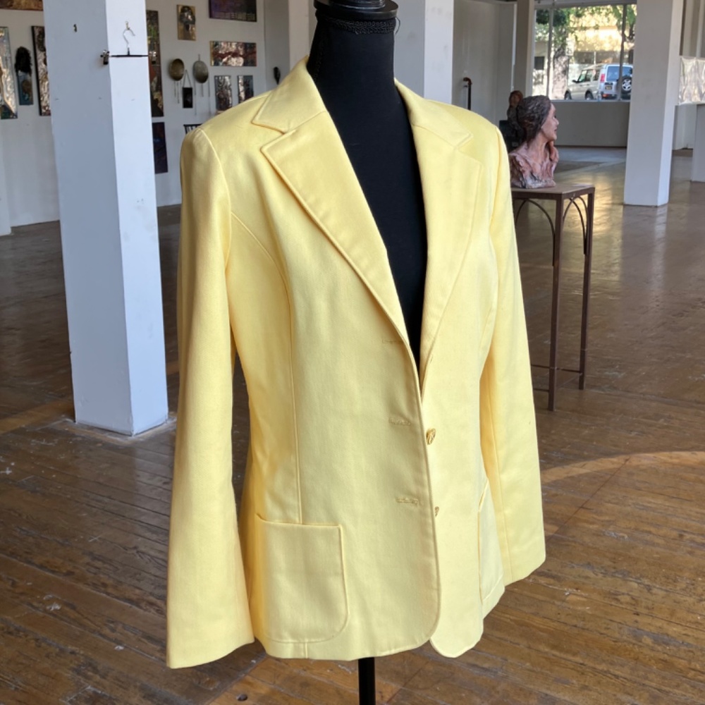 Vintage cannery yellow blazer - Picture 5 of 11